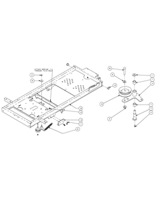 Frame Assembly Diagram and Parts List for Z-FORCE44 17AF3AGL-17AF3AGL010 Cub Cadet Lawn Tractor